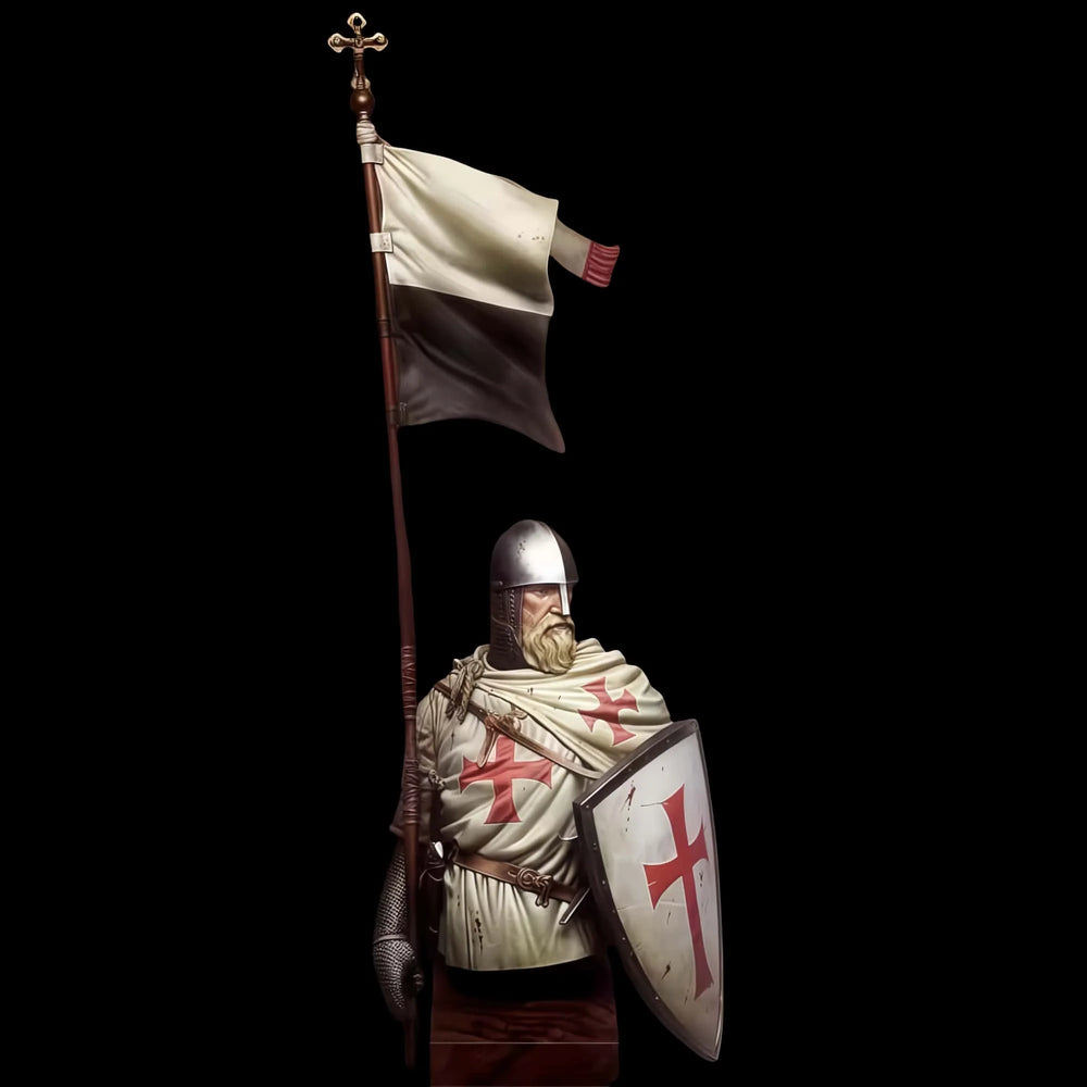 1/9 Medieval Crusader Warriors, 2 Figures, Resin Model Bust Kit, Unassembled and Unpainted