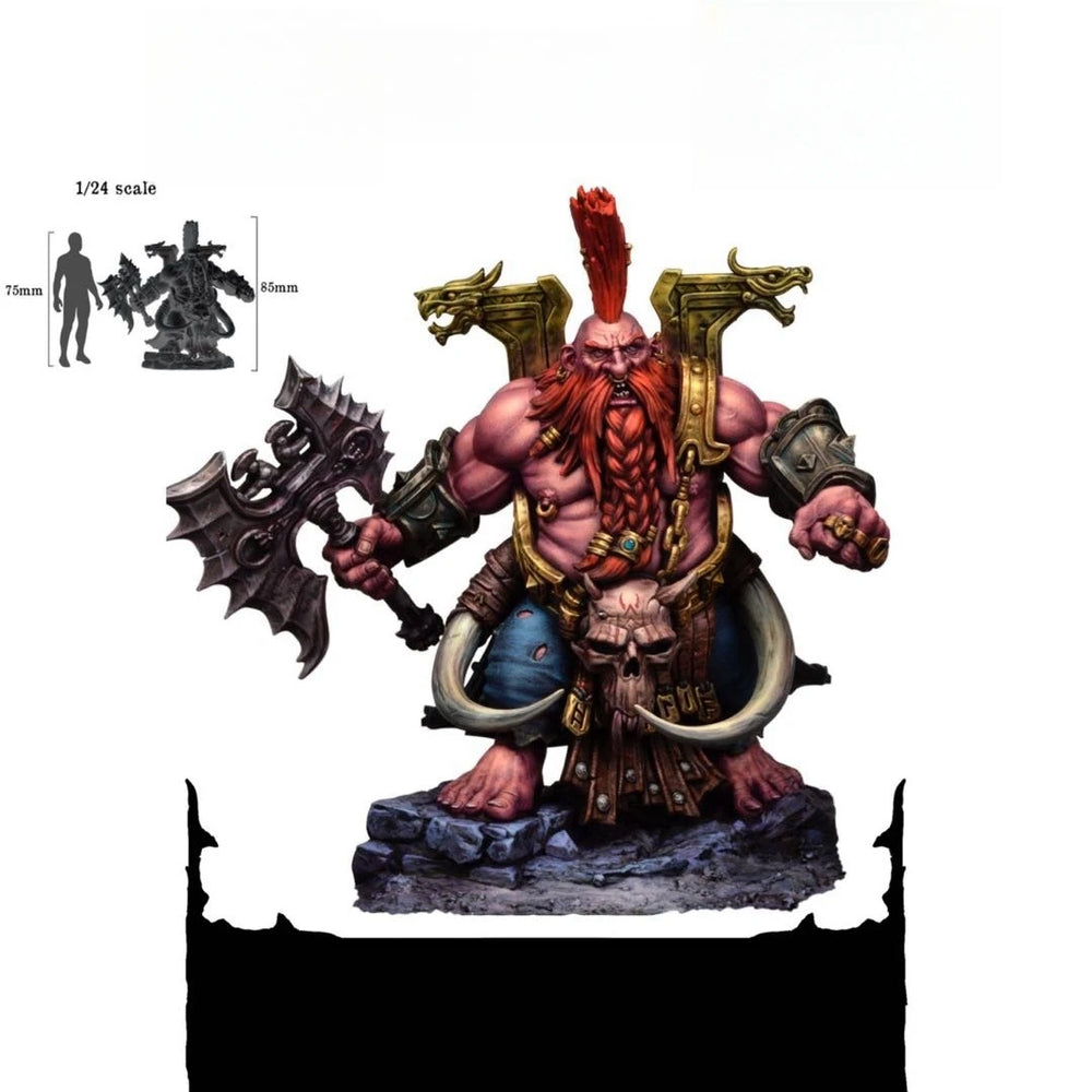 1/24 Grimdark Chaos Warriors, 5 Figures, Resin Model Figure Kit, Fantasy Theme, Unassembled and Unpainted