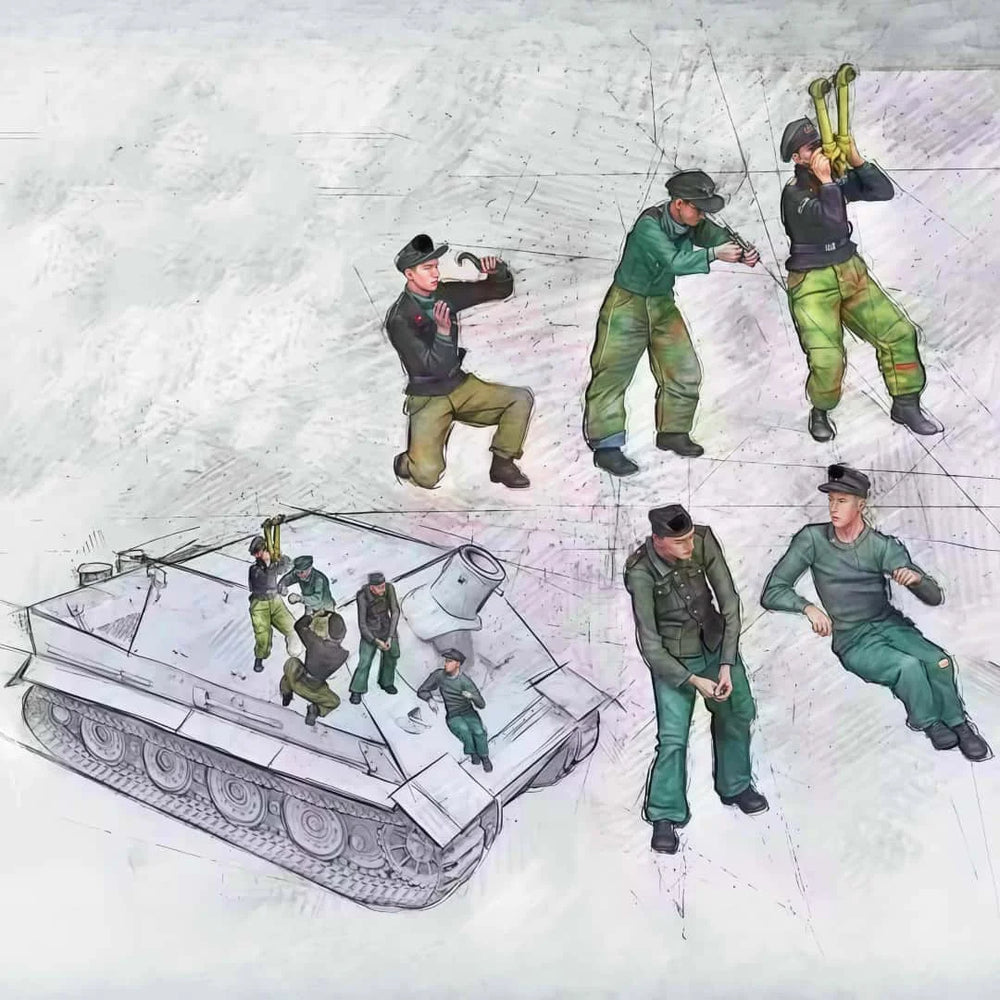 1/35 Modern Commandos Deploying from Inflatable Boat, 5 Figures, Resin Model Figure Kit, Unassembled and Unpainted