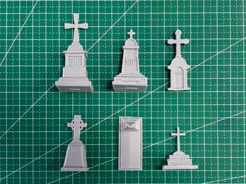 1/35 Ancient Cemetery Stone Monuments, 6 Figures, Resin Model Terrain Kit, Unassembled and Unpainted