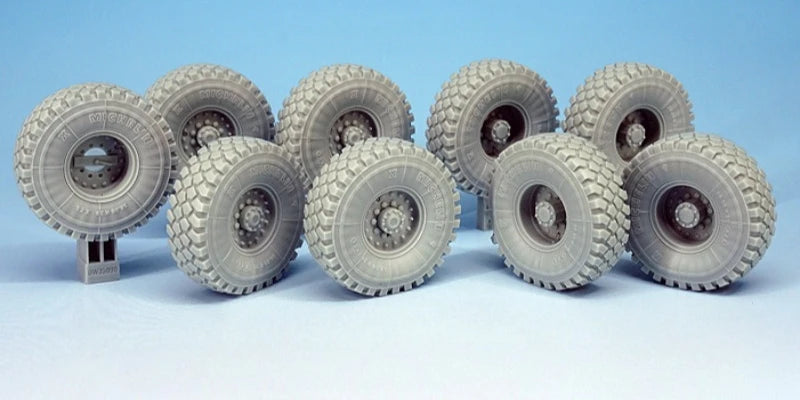 1/35 Modern US Military HEMTT Sagged Wheel Set, Resin Model Accessory Kit, Unpainted
