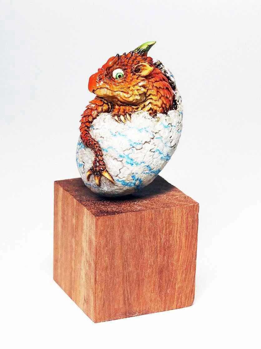 Dragon Hatching from Egg, Resin Model Figure Kit, Fantasy Theme, Unassembled and Unpainted