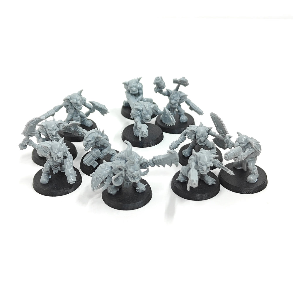 Goblins & Orcs, 11 Figures, Resin Model Figure Kit, Fantasy Theme, Unassembled and Unpainted