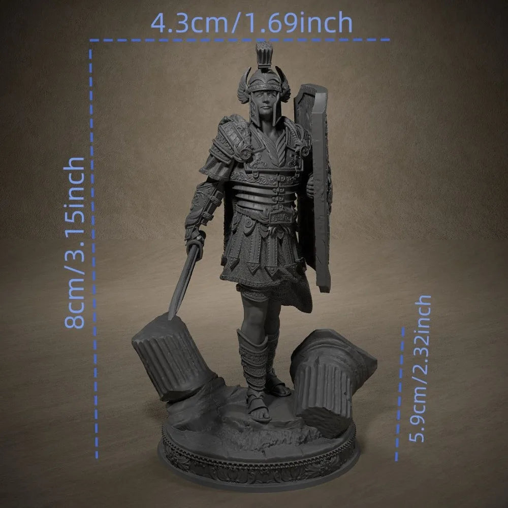 80mm Ancient Roman Warrior, Resin Model Figure Kit, Unassembled and Unpainted