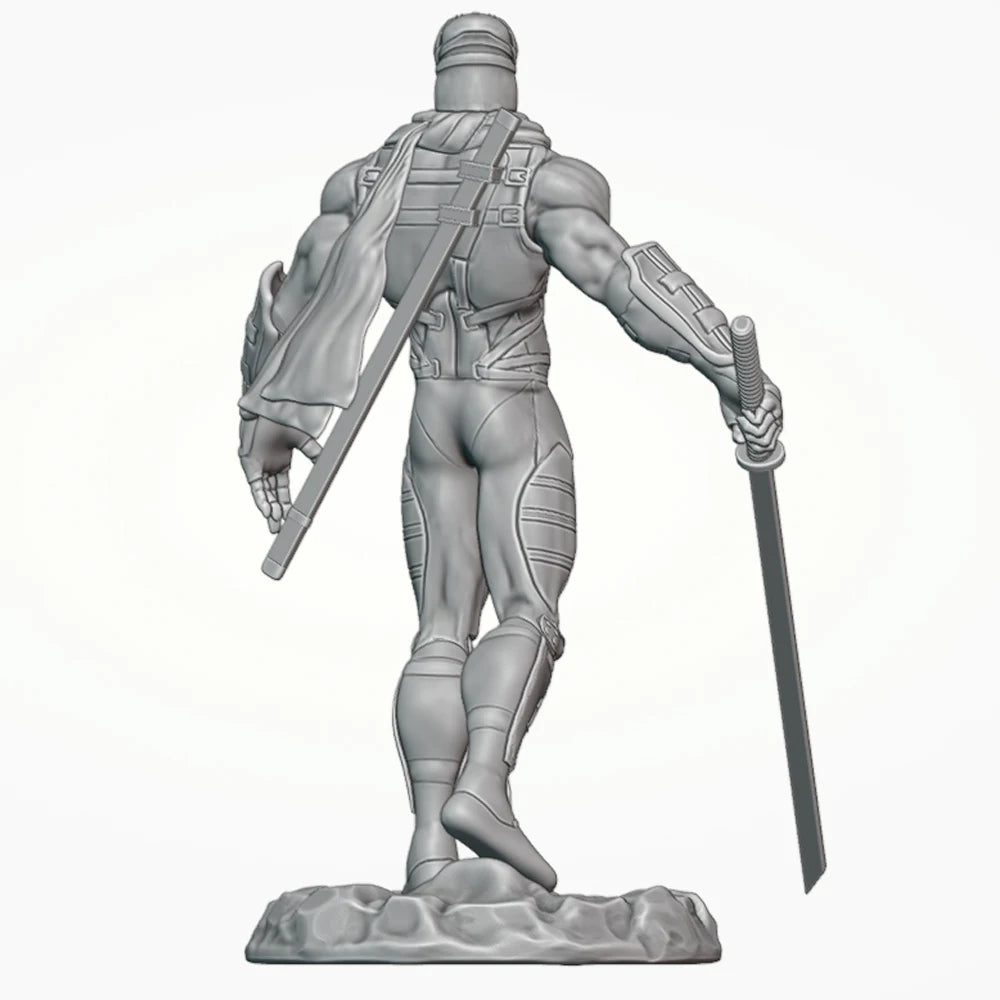 1/24 Ninja Samurai Warrior, Resin Model Figure Kit, Fantasy Theme, Unassembled and Unpainted