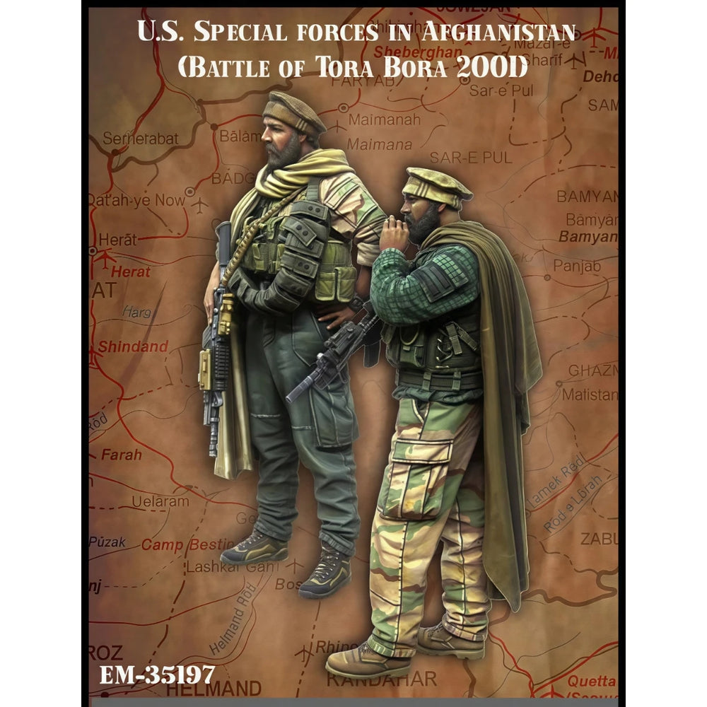 1/35 Modern US Special Forces with Shemagh and Rifles, 6 Figures, Resin Model Figure Kit, Unassembled and Unpainted