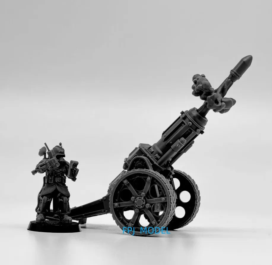28mm Grim Guard Light Artillery, 8 Figures, Resin Model Figure Kit, Fantasy Theme, Unassembled and Unpainted