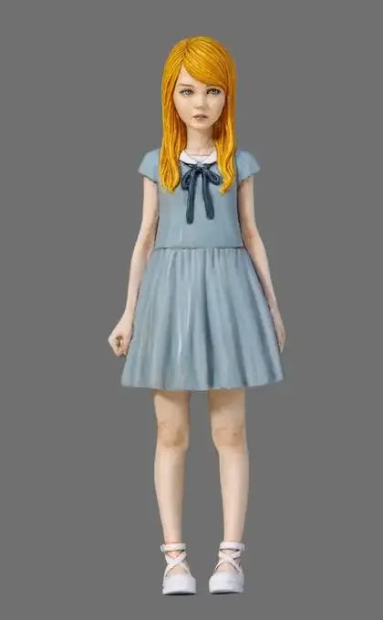 1/35 School Girl, Resin Model Figure Kit, Anime Theme, Unassembled and Unpainted