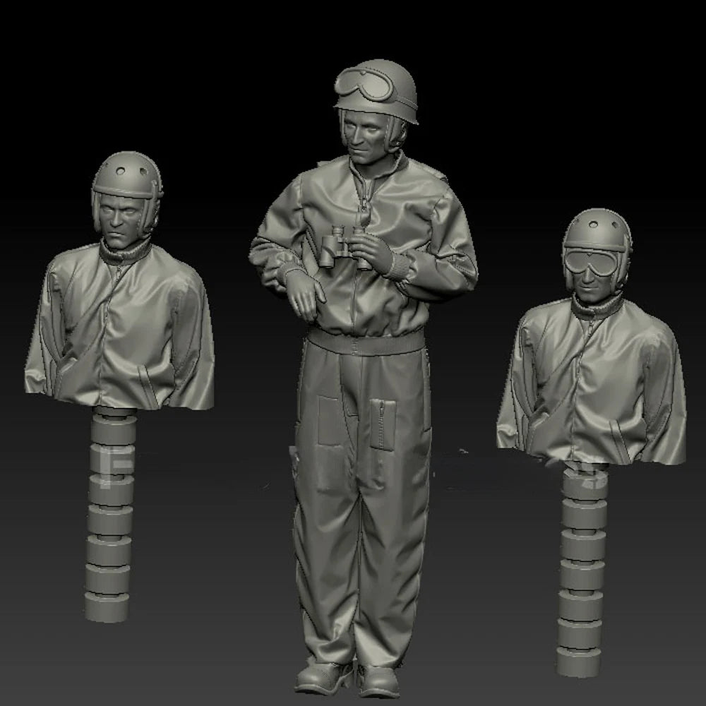 1/35 WWII US Infantry in Combat Gear, 4 Figures, Resin Model Figure Kit, Unassembled and Unpainted