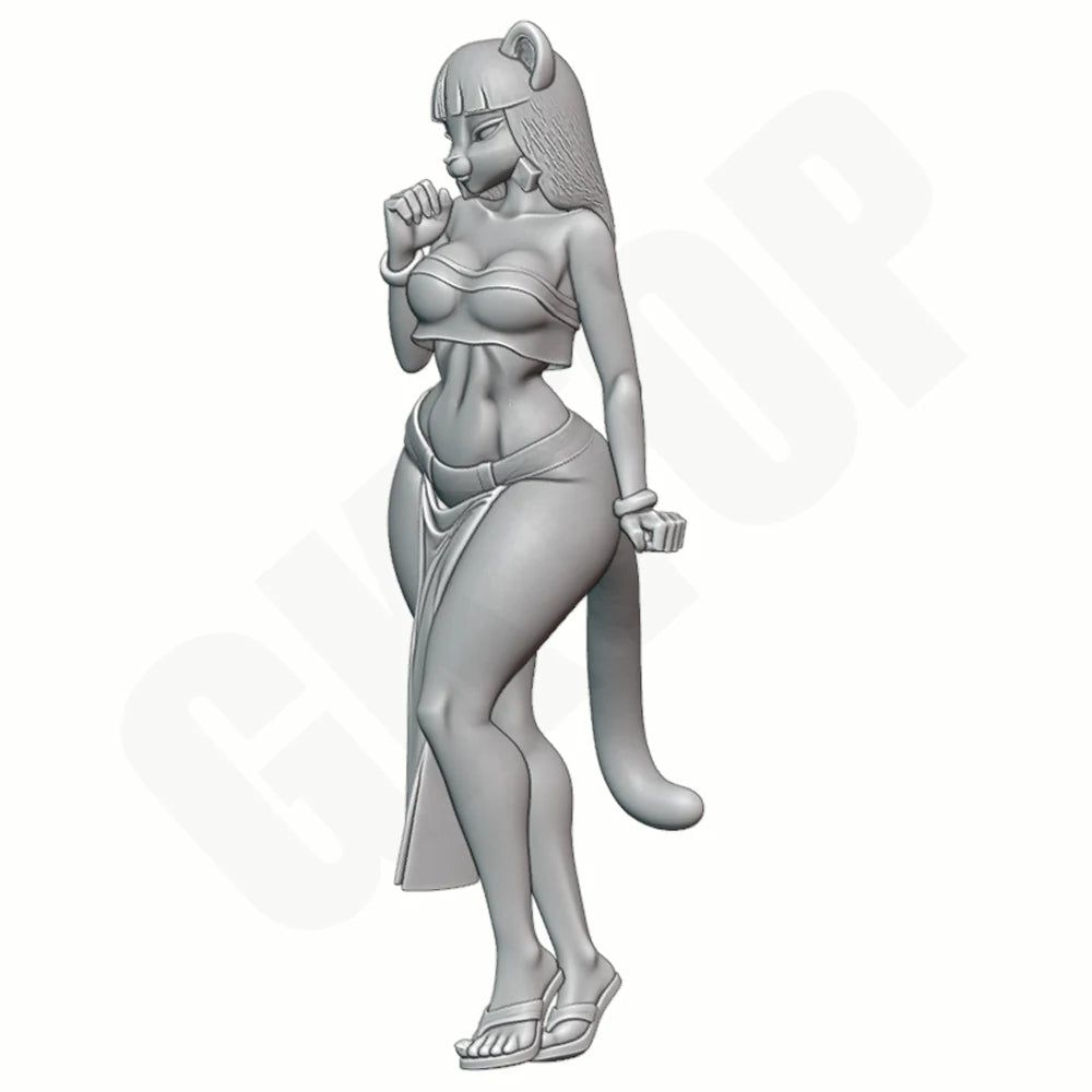 1/24 Cheetah Furry Character, Resin Model Figure Kit, Unassembled and Unpainted