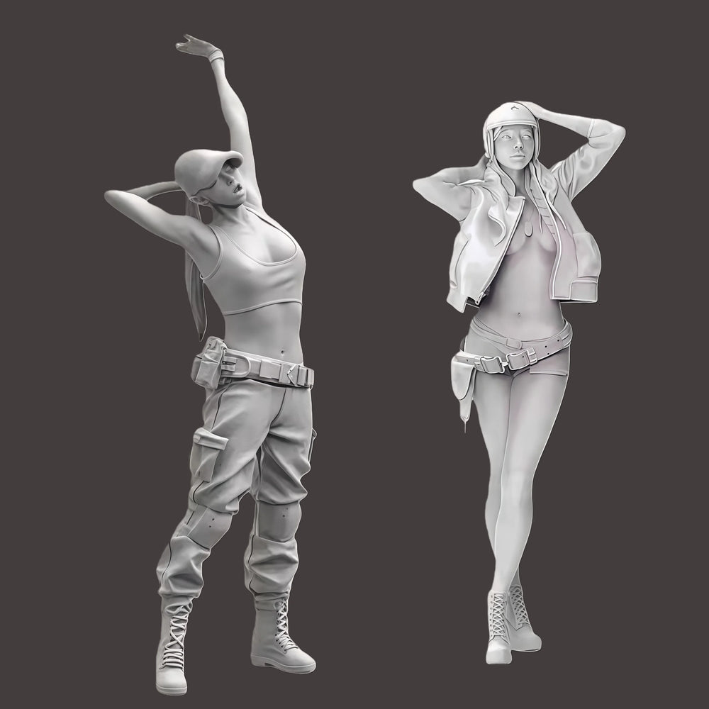 1/35 Fantasy Pin-up, 6 Figures, Resin Model Figure Kit, Unassembled and Unpainted