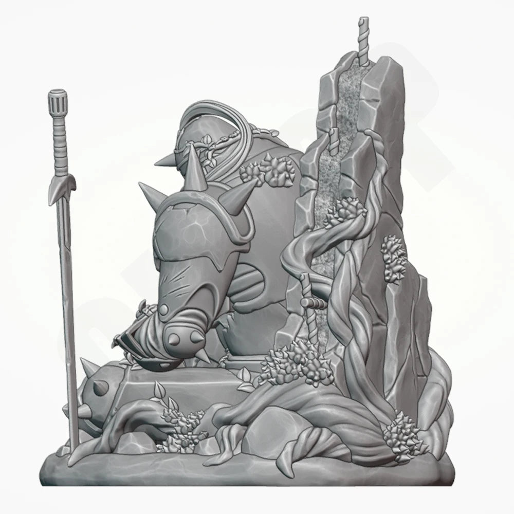1/16 Iron Warrior, Resin Model Figure Kit, Fantasy Theme, Unassembled and Unpainted