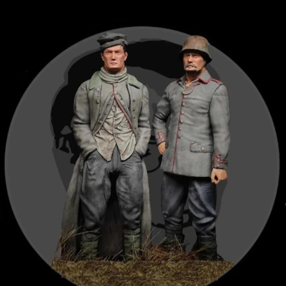 1/35 WWI Central Powers Soldiers, 2 Figures, Resin Model Figure Kit, Unassembled and Unpainted