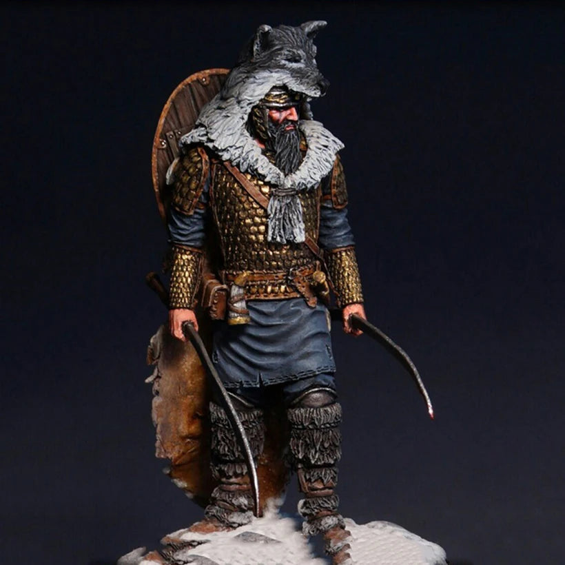 1/24 Medieval Fantasy Barbarian Warrior, Resin Model Figure Kit, Unassembled and Unpainted