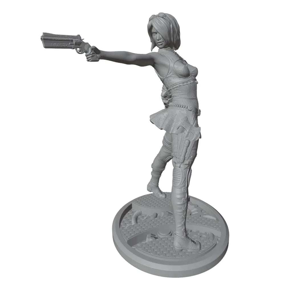 75mm Female Sci-Fi Warrior, Resin Model Figure Kit, Fantasy Theme, Unassembled and Unpainted