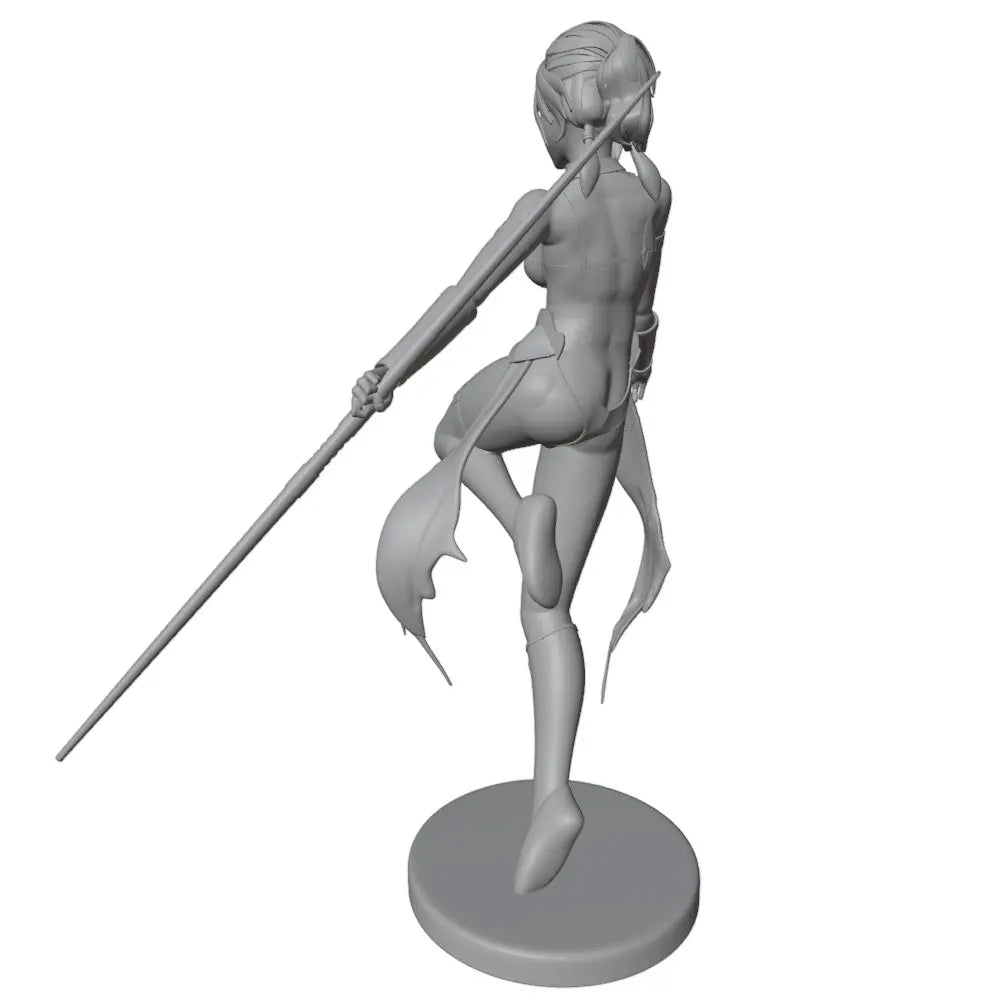 1/24 Female Warrior with Sword, Resin Model Figure Kit, Unassembled and Unpainted