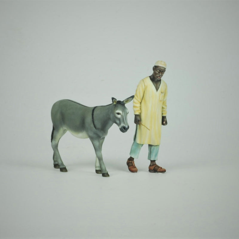 1/35 Civilian Merchant with Donkey, 2 Figures, Resin Model Figure Kit, Historical Theme, Unassembled and Unpainted