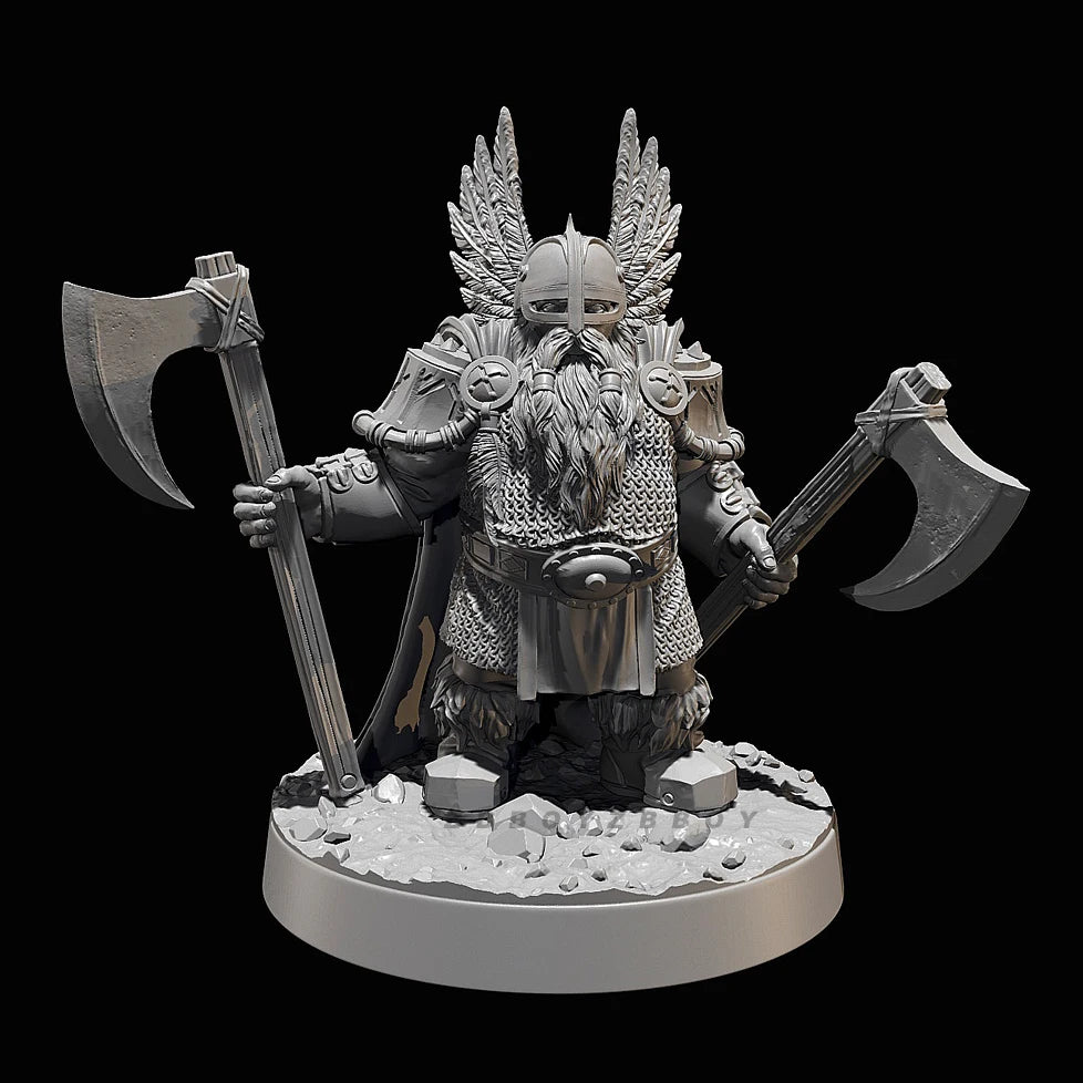 38mm Winged Barbarian Warrior, Resin Model Figure Kit, Fantasy Theme, Unassembled and Unpainted