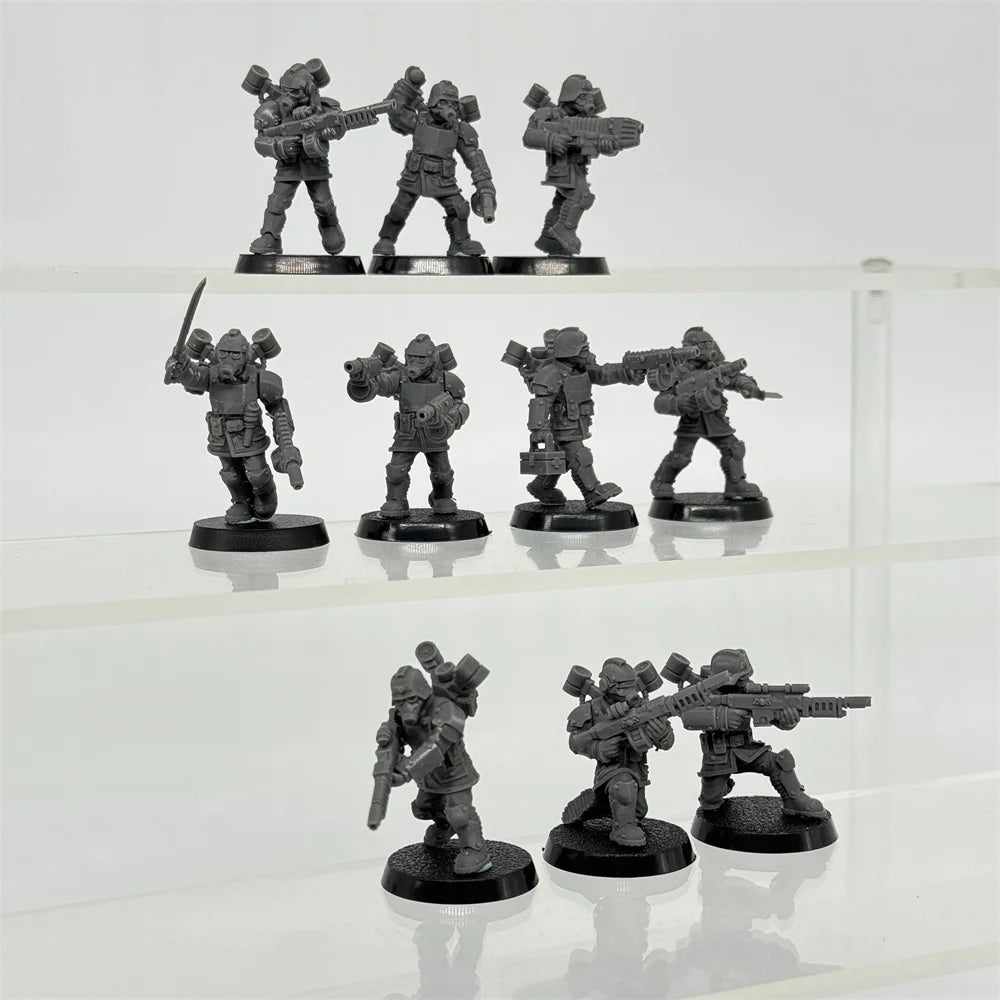 32mm Grim Guard Aero Troops, 22 Figures, Resin Model Figure Kit, Sci-Fi Theme, Unassembled and Unpainted