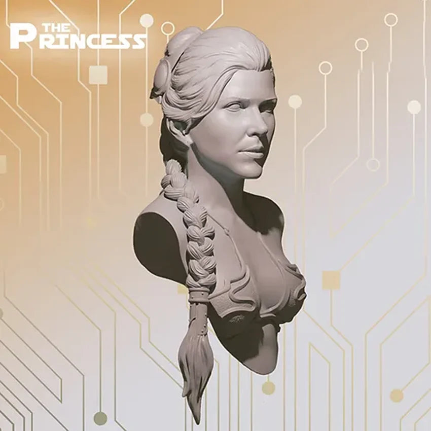 1/12 Princess Warrior, Resin Model Bust Kit, Fantasy Theme, Unassembled and Unpainted