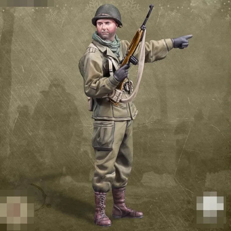 1/35 WWII British Infantry Squad Standing Pointing Greatcoat, 6 Figures, Resin Model Figure Kit, Unassembled and Unpainted