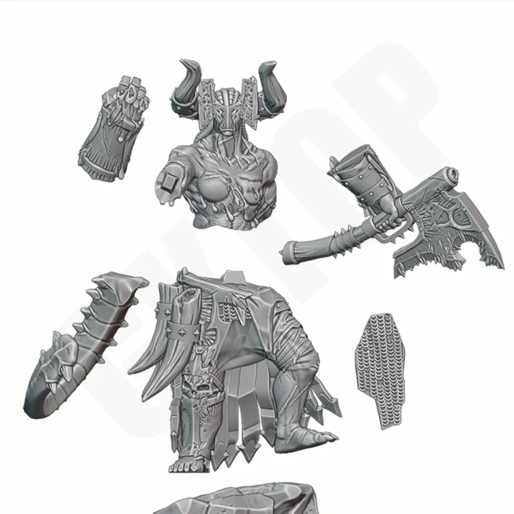 1/24 Demon Warrior Beauty, Resin Model Figure Kit, Fantasy Theme, Unassembled and Unpainted