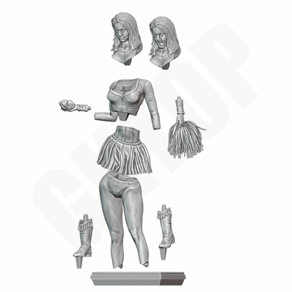 1/24 Vampire Cheerleader, Resin Model Figure Kit, Unassembled and Unpainted