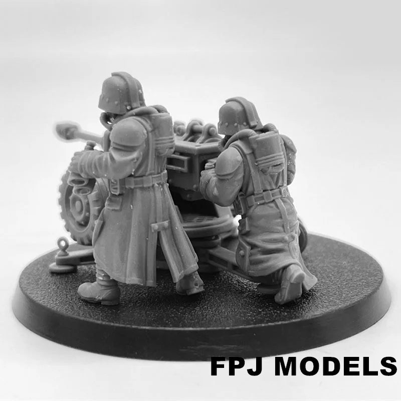 28mm Military Squad with Heavy Weapons, 28 Figures, Resin Model Figure Kit, Sci-Fi Theme, Unassembled and Unpainted