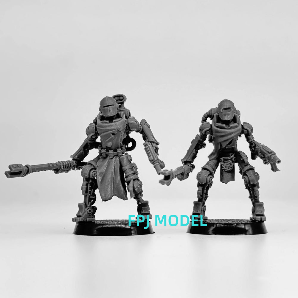 Scavenger Junkbots, 10 Figures, Resin Model Figure Kit, Sci-Fi Theme, Unassembled and Unpainted