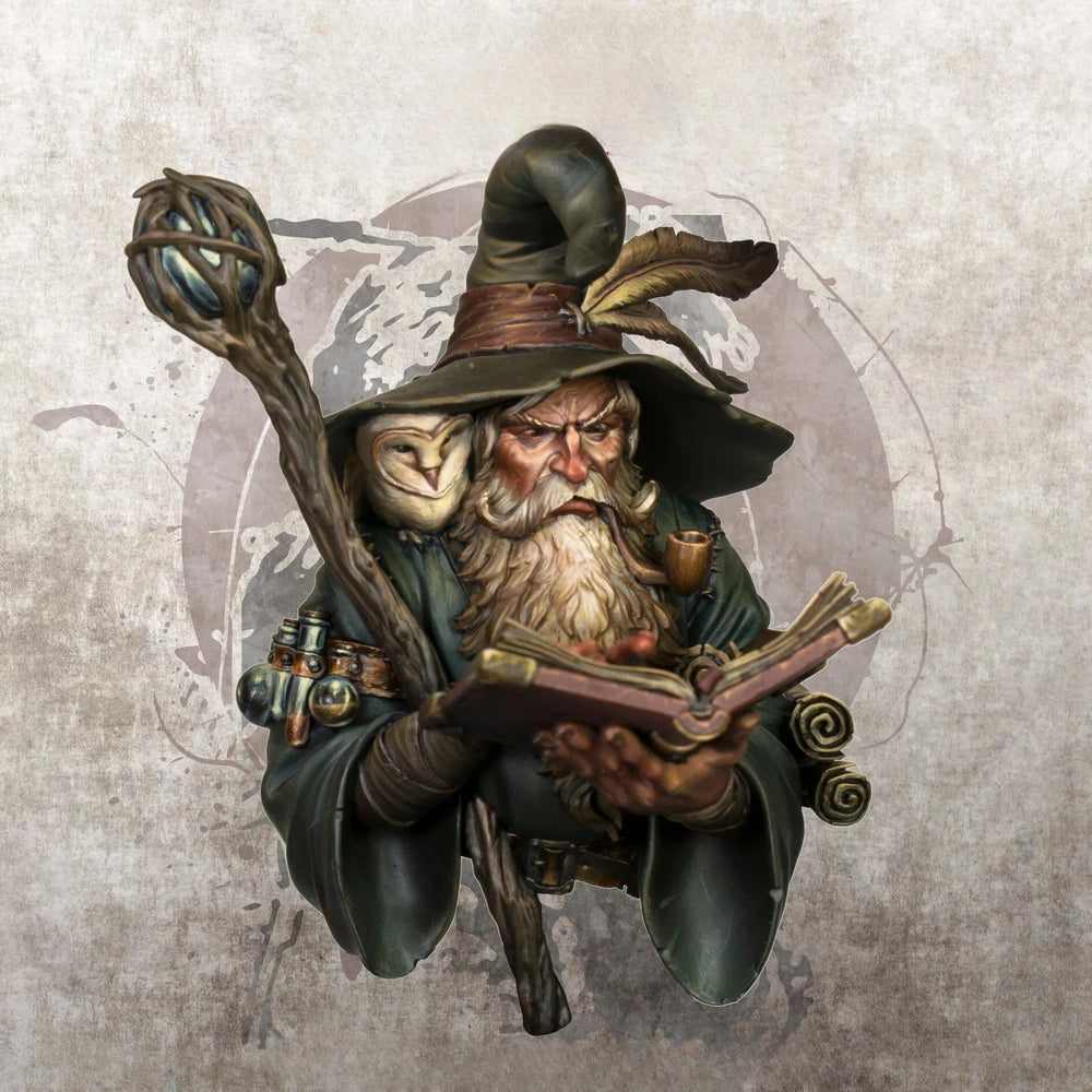 1/10 Dwarf Wizard, Resin Model Bust Kit, Fantasy Theme, Unassembled and Unpainted