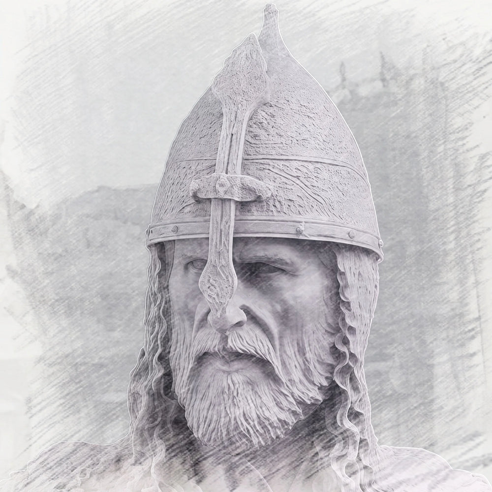 1/10 Medieval Warrior General, Resin Model Bust Kit, Unassembled and Unpainted