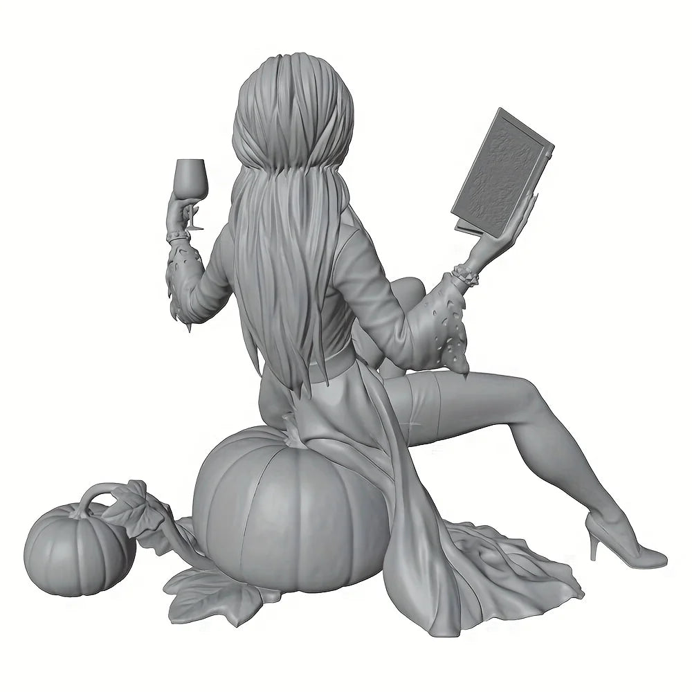 75mm Woman with Books, Resin Model Figure Kit, Fantasy Theme, Unassembled and Unpainted