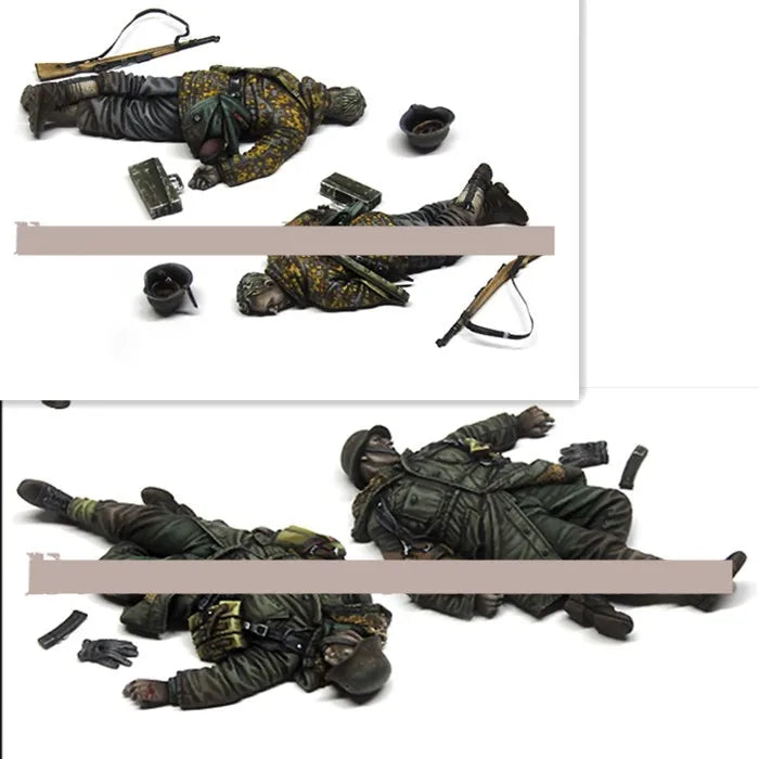 1/35 Modern Tactical Operators in Prone Firing Positions, 2 Figures, Resin Model Figure Kit, Unassembled and Unpainted