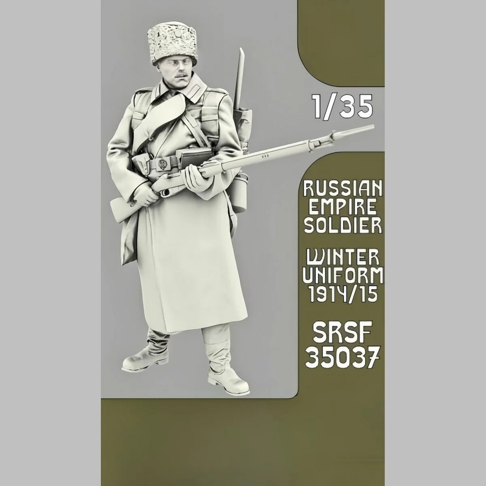 1/35 WWI Russian Imperial Infantry Combat Squad, 5 Figures, Resin Model Figure Kit, Unassembled and Unpainted