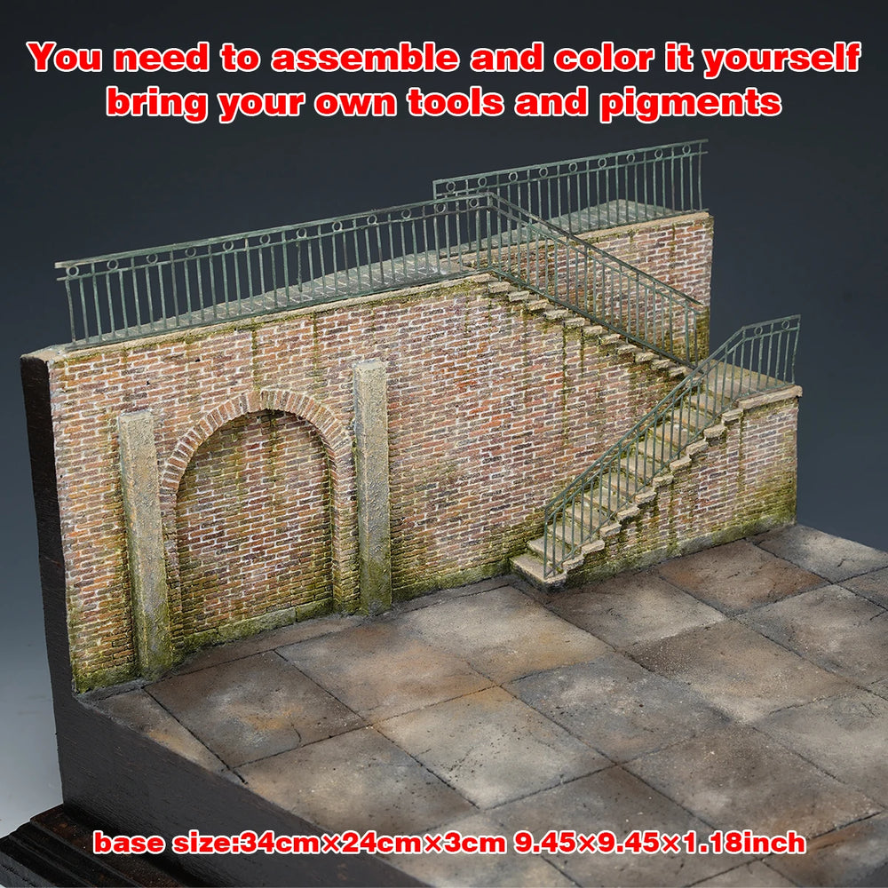 1/35 WWII Fortified Bunker, Resin Model Terrain Kit, Unpainted