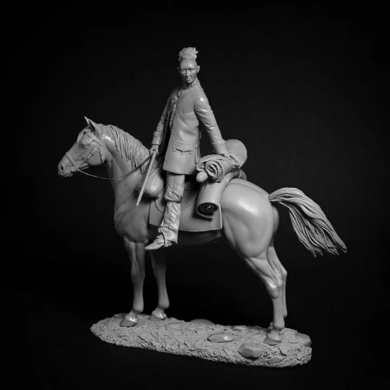 1/24 Medieval Polish Knight on Horseback, Resin Model Figure Kit, Unassembled and Unpainted