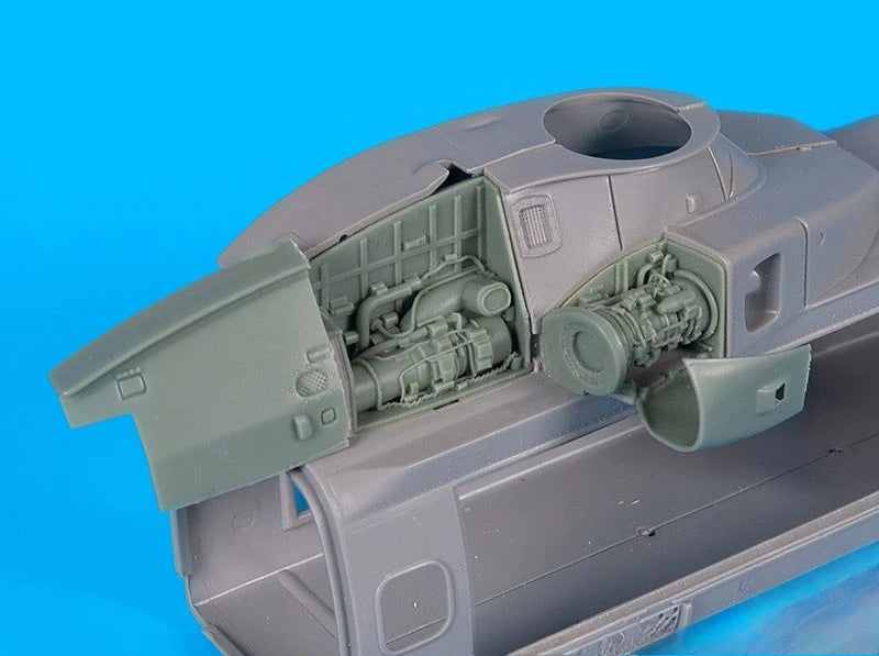 1/72 Modern EH-101 Merlin Helicopter Engine, Resin Model Aircraft Kit, Unassembled and Unpainted