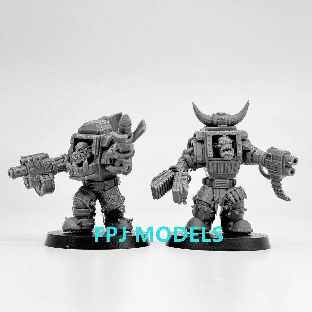 Grimdark Steelbrutes, 14 Figures, Resin Model Figure Kit, Sci-Fi Theme, Unassembled and Unpainted