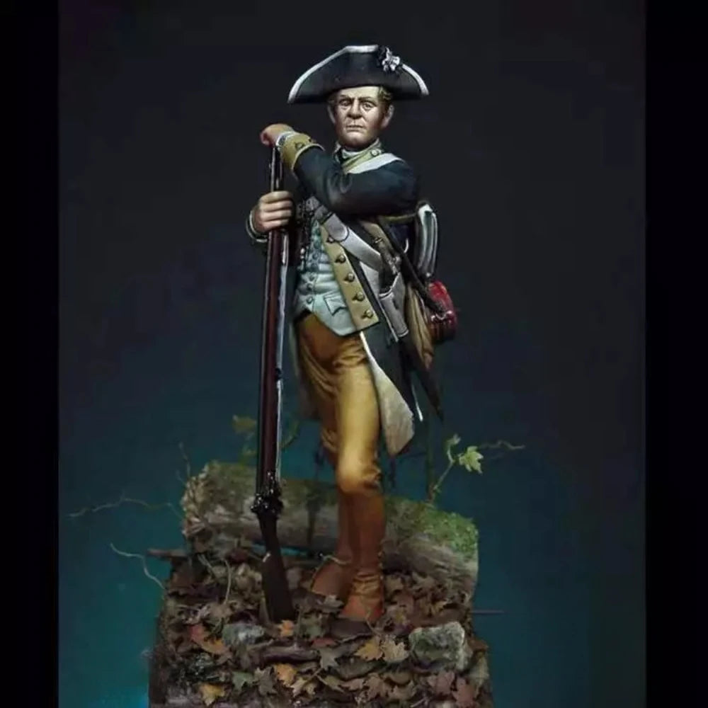 1/24 Napoleonic American Revolutionary Officer, Resin Model Figure Kit, Unassembled and Unpainted
