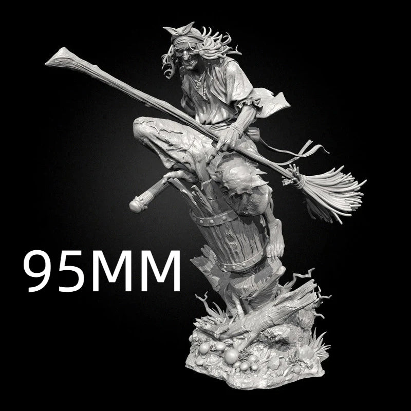 65mm Witch, Resin Model Figure Kit, Fantasy Theme, Unassembled and Unpainted