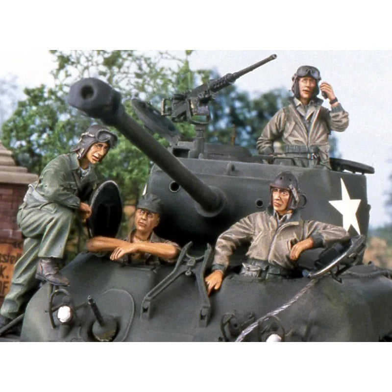 1/35 WWII US Tank Crew, 5 Figures, Resin Model Figure Kit, Unassembled and Unpainted