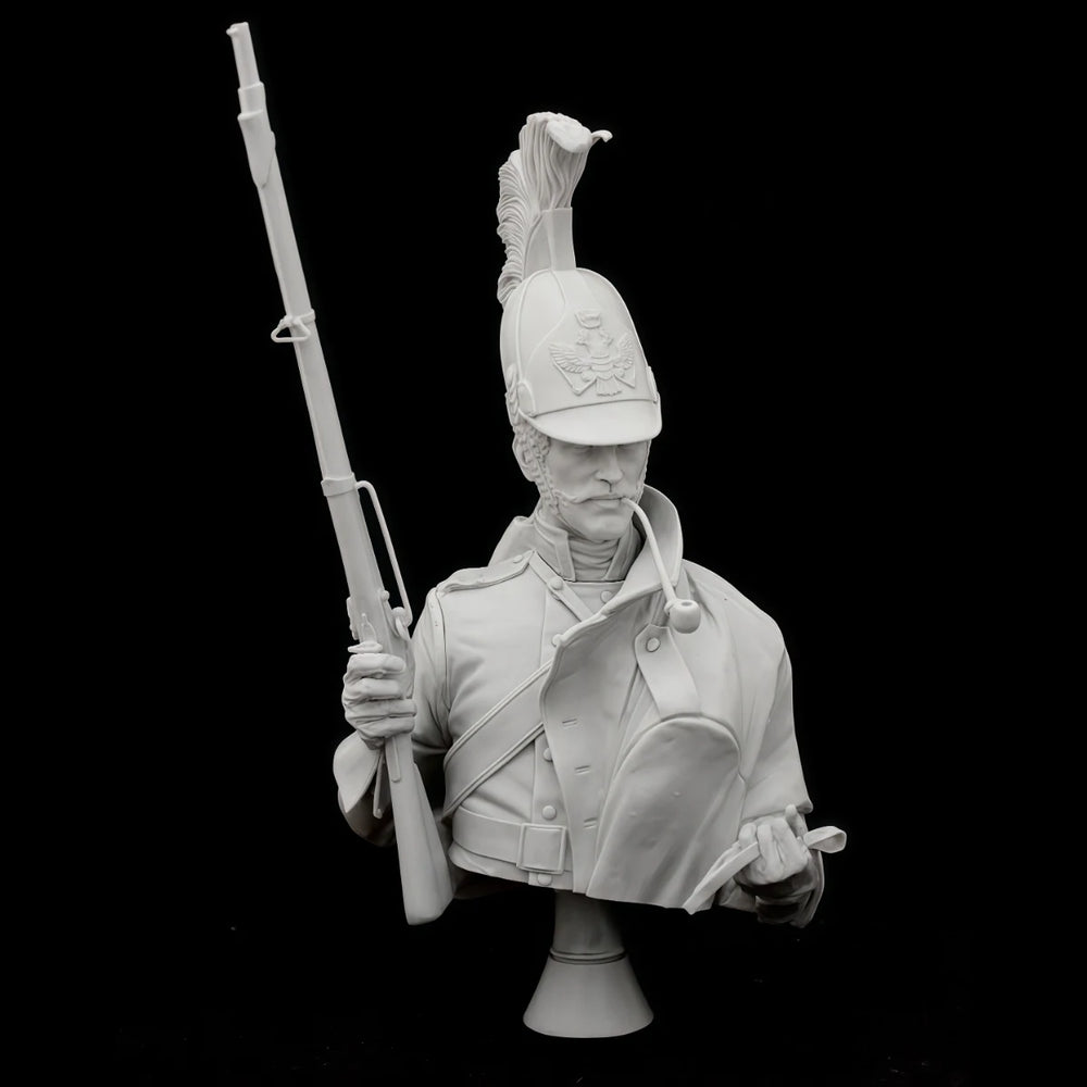 1/10 Napoleonic Dragoon, Resin Model Bust Kit, Unassembled and Unpainted
