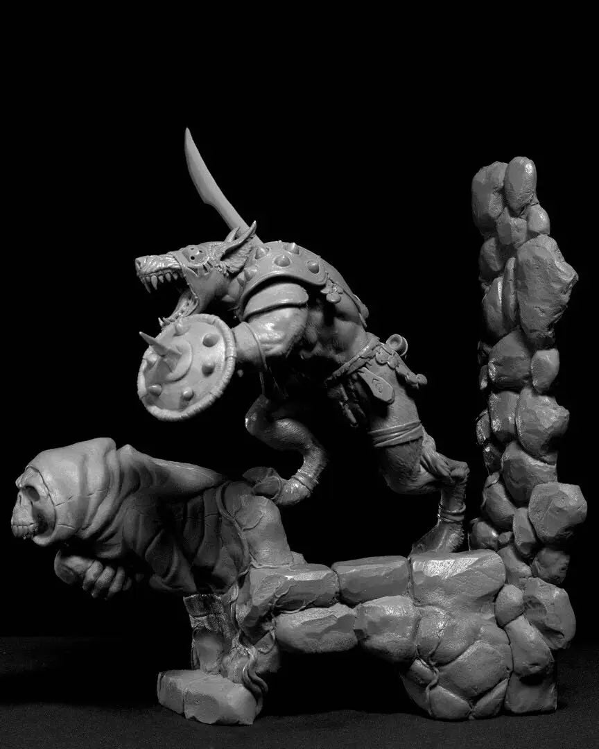 1/24 Asyar the Unyielding, Resin Model Figure Kit, Fantasy Theme, Unassembled and Unpainted