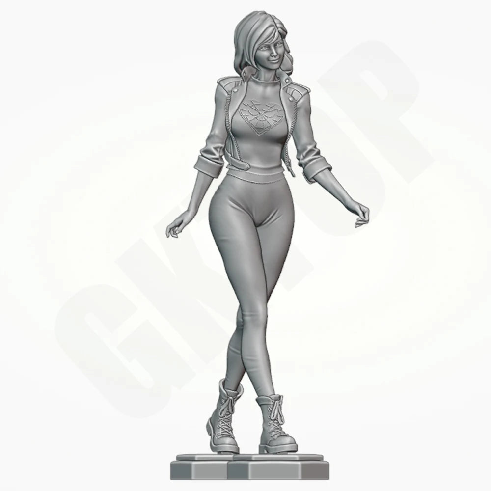 1/24 Futuristic Female in Bodysuit, Resin Model Figure Kit, Unassembled and Unpainted