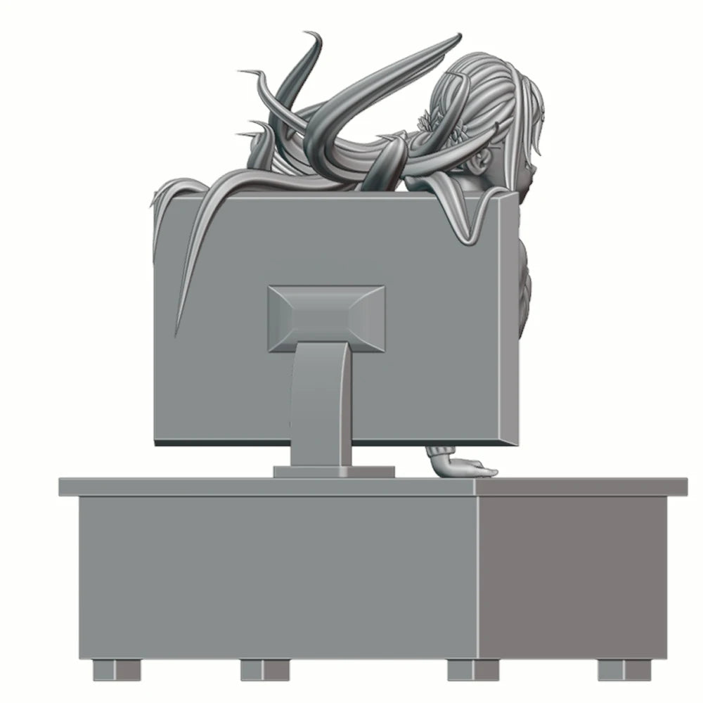 60mm Demon Enchantress, Resin Model Bust Kit, Fantasy Theme, Unassembled and Unpainted