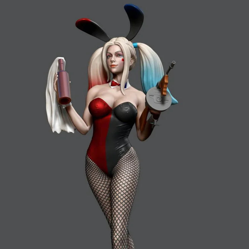1/24 Demon Horned Anime Girl with Wings, Resin Model Figure Kit, Anime Theme, Unassembled and Unpainted