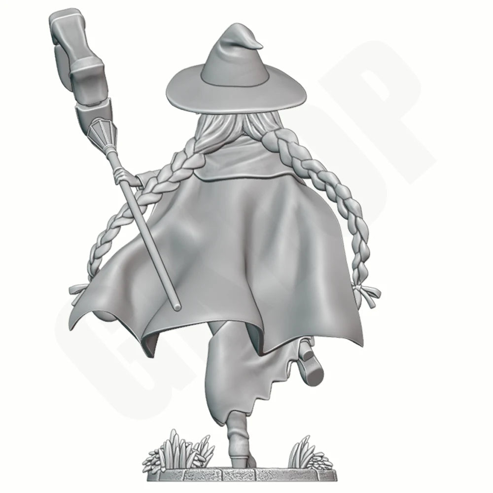 1/24 Witch Magic Girl, Resin Model Figure Kit, Fantasy Theme, Unassembled and Unpainted