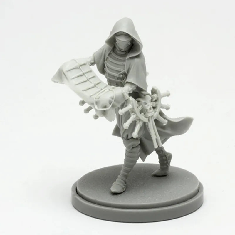 30mm Dark Fantasy Hooded Warrior, Resin Model Figure Kit, Fantasy Theme, Unassembled and Unpainted