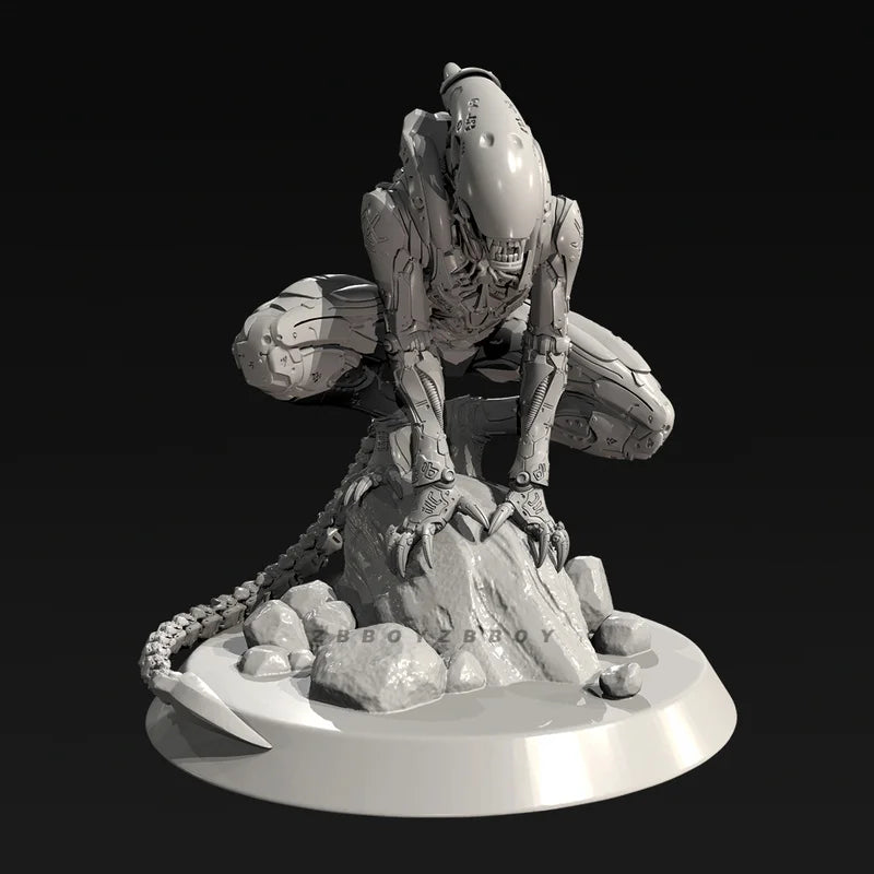 55mm Alien Mechanical Creature, Resin Model Figure Kit, Sci-Fi Theme, Unassembled and Unpainted