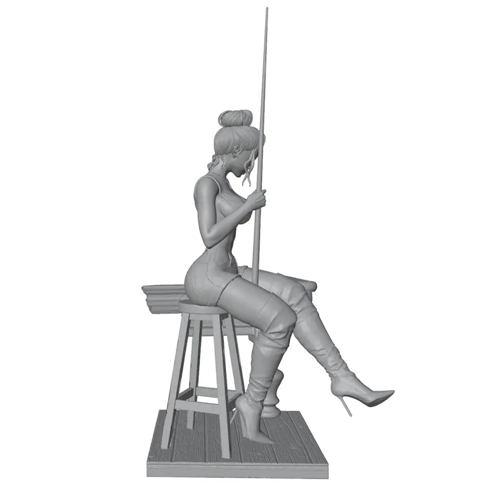 75mm Pin-up Billiards, Resin Model Figure Kit, Unassembled and Unpainted